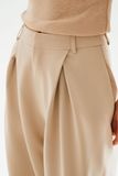 Quần xếp ly ống rộng - Beige - Q0375