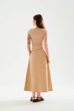 Váy Midi xếp ly - Beige - S0249