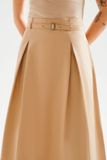 Váy Midi xếp ly - Beige - S0249