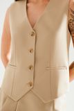Áo gile tailored fit - Beige - T1007