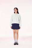 Chân váy kẻ ô đính bèo - Xanh đen - S0244