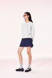 Chân váy kẻ ô đính bèo - Xanh đen - S0244