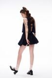Chân váy tweed dáng bí - Xanh đen - S0254