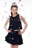Áo tweed hở lưng - Xanh đen - T1029