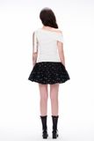 Chân váy nơ phối viền - Đen - S0258