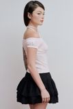 Chân váy bí hai tầng - Đen - S0263