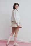 Chân váy xếp ly túi đắp - Be - S0266