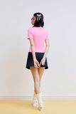 Chân váy thun xẻ sườn - Xanh đen - S0273