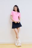 Chân váy thun xẻ sườn - Xanh đen - S0273