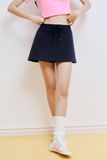 Chân váy thun xẻ sườn - Xanh đen - S0273