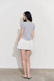 Chân váy ngắn phối vải - Trắng - S0277