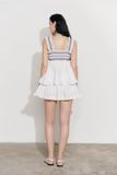 Áo kiểu chạy smocking trang trí - Trắng - T1079