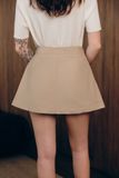Chân váy mini dáng A - Beige - S0278