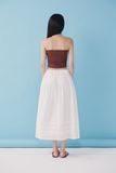 Chân váy midi diễu ly - Trắng - S0281