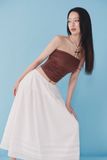 Chân váy midi diễu ly - Trắng - S0281