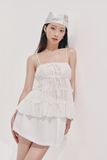 Áo hai dây trang trí nơ - Trắng - T1101