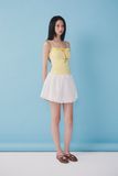 Áo thun hai dây gắn bèo - Vàng lemon - T1105