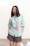 Áo sơ mi lá cổ nhọn - T0348