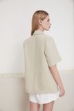Áo vest tay ngắn - Beige - T0780