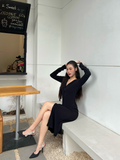 Đầm thun ôm dáng dài - D0184