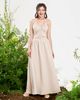 Đầm midi rút nhún - Beige - D0532