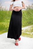  Chân váy maxi vải satin - S0168 