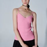 Áo dệt kim hai dây cổ tim - T0830