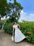 Áo kiểu nhún ngực cài nút - T1046