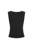 Áo sát nách gắn nơ - Đen - T0786