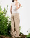 Áo sát nách vải ren - Trắng - T0803