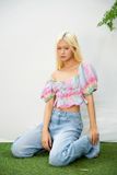 Quần jeans dài ống rộng - Xanh nhạt - Q0310