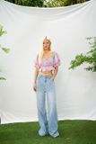 Quần jeans dài ống rộng - Xanh nhạt - Q0310