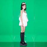 Quần ngắn lưng cao vải taffeta - Q0334