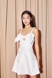 Đầm ngắn hai dây đính nơ - D0433