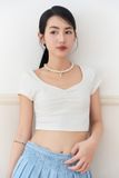  Áo crop top tay ngắn vải thun - T0686 