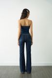 Áo ống vải jeans đắp túi - T0708