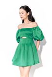 Đầm ngắn cut out tay phồng - D0449