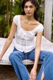 Quần jeans loe xẻ lai - Q0046