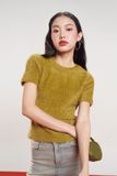  Áo croptop ngắn tay vải lông - T0870 