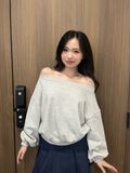 Áo nỉ lệch vai - T0996