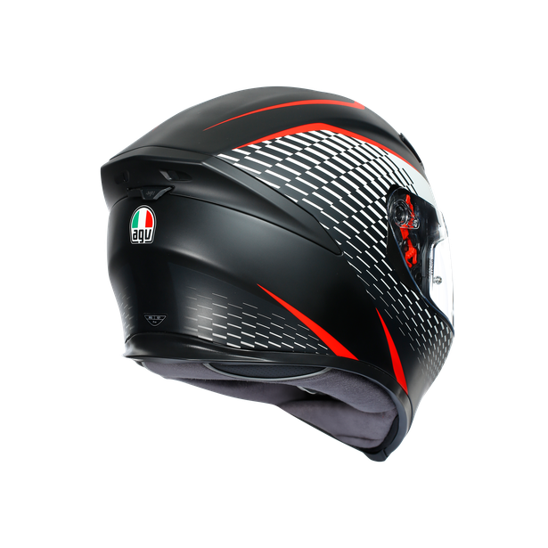 k5 S THUNDER MATT BLACK/WHITE/RED