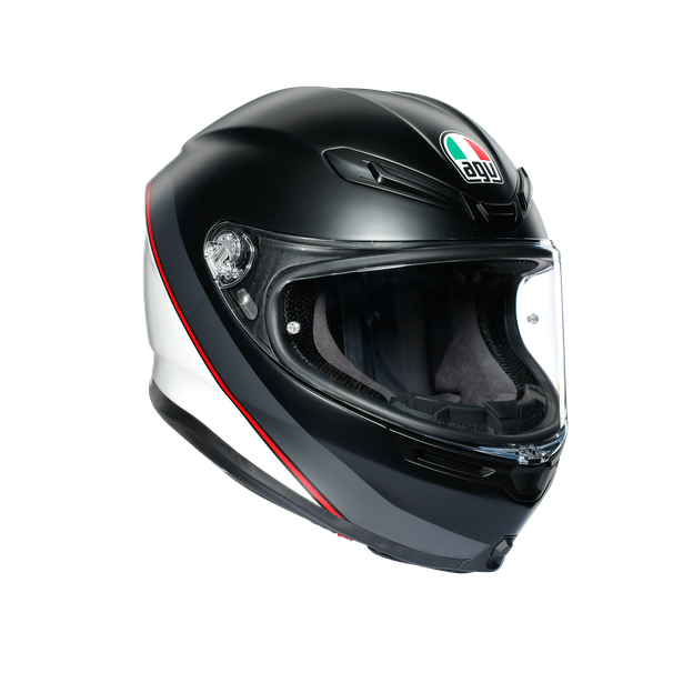 K6 AGV MINIMAL PURE MATT BLACK/WH/RED
