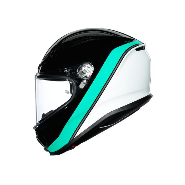 K6 AGV MINIMAL BLACK/PEARL WHITE/AQUA