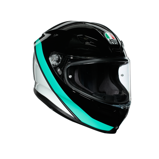 K6 AGV MINIMAL BLACK/PEARL WHITE/AQUA