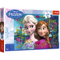 Tranh ghép hình 100 mảnh Trefl 16255 - Chị em Anna và Elsa Frozen  (jigsaw puzzle)
