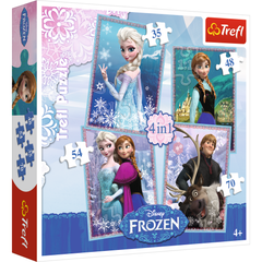 Tranh ghép hình 4 trong 1 (35/48/54/70 mảnh) Trefl 34210 Nữ hoàng băng giá Frozen