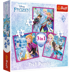 Tranh ghép hình 3 trong 1 Trefl 34832 - Mùa đông diệu kì Disney Frozen (jigsaw puzzle)