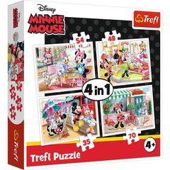 Tranh ghép hình Trefl 34315 - 4 trong 1  Disney Minnie (35/48/54/70 mảnh) (jigsaw puzzle )