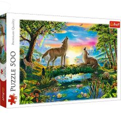 Tranh ghép hình Trefl 37349 - 500 mảnh  Sói Lupine nature  puzzle )