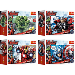 Combo 4 tranh ghép hình mini 54 mảnh Trefl 54140 Avengers Biệt đội siêu anh hùng